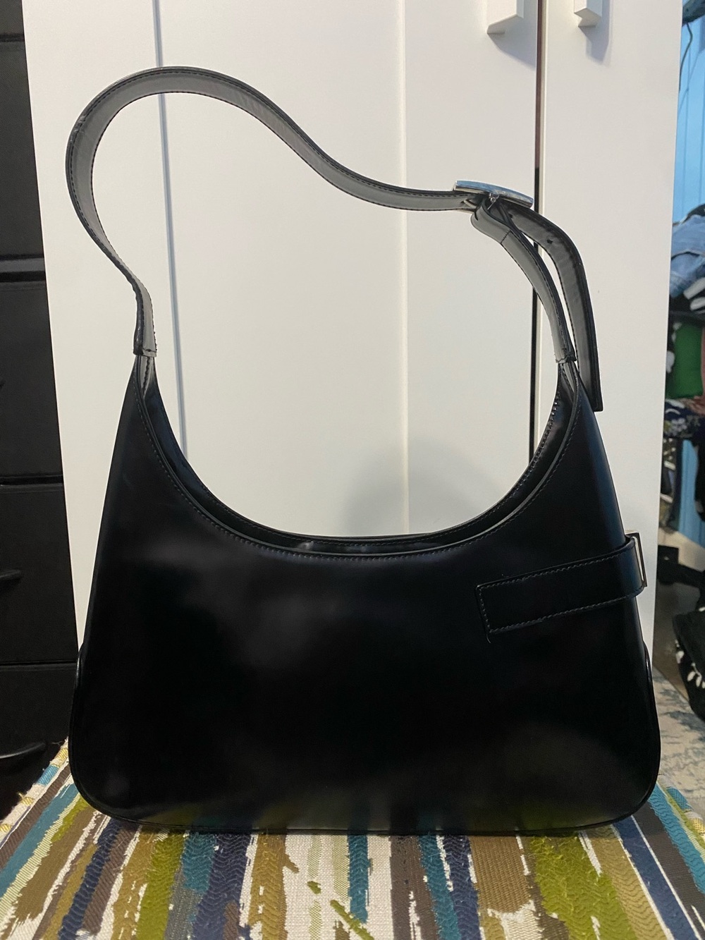 Salvatore Ferragamo black shoulder bag leather - Picture 3 of 11